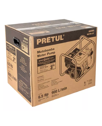 BOMBA CAUDAL 3X3 6.5 HP PRETUL