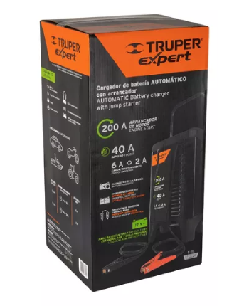 CARGADOR ARRANCADOR AUTOMATICO PARA BATERÍAS 12 V 200A TRUPER