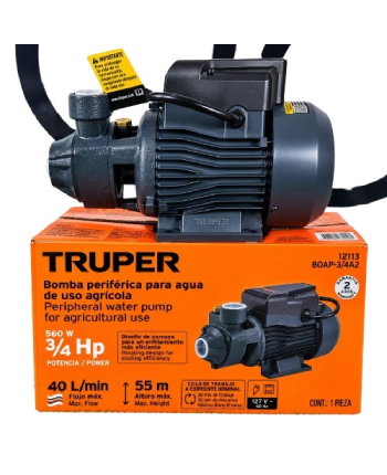 BOMBA DE AGUA PERIFERICA 3/4 HP TRUPER