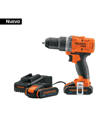 TALADRO INALAMBRICO 20V 1/2" PERCUTOR 3 FUNC TRUPER
