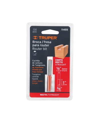 FRESA RECTA DOS FILOS 3/8” TRUPER