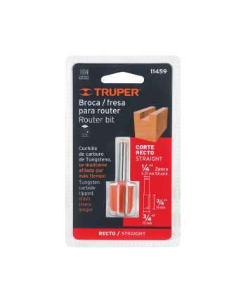 FRESA RECTA DOS FILOS 3/4” TRUPER