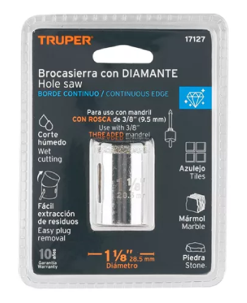 BROCASIERRA DIAMANTADA 1 1/8” TRUPER