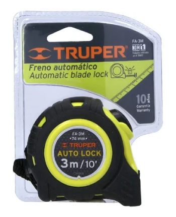FLEXÓMETRO 3 M AUTO LOCK TRUPER
