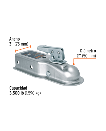 ACOPLE PARA BOLAS DE REMOLQUE 3500 LB TRUPER