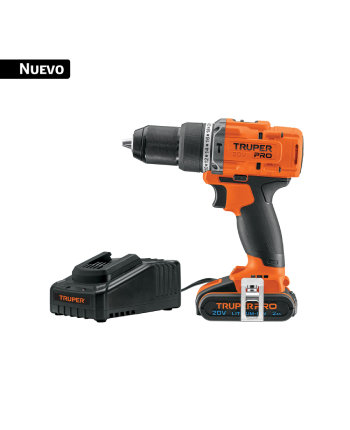 TALADRO INALAMBRICO 20V 1/2" PERCUTOR 2 FUNC TRUPER